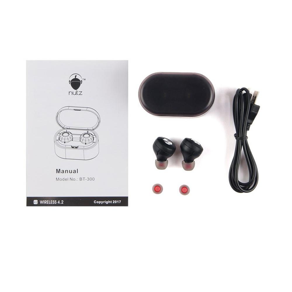 Wireless Bluetooth earphone consisted of “L” and “R”; Charging on separate charging cradle