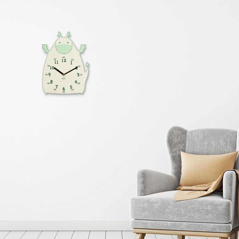 Hopeful Dragon non-ticking Silent Wall Clock