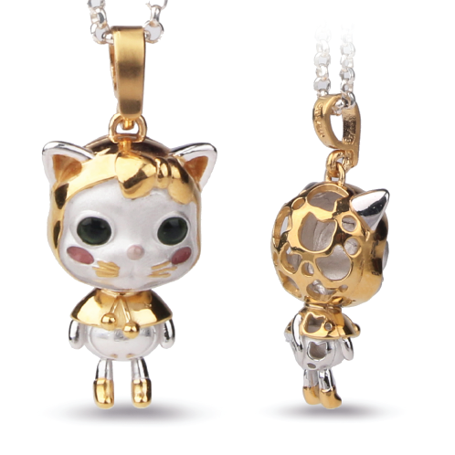 Raincoat Cat pendant