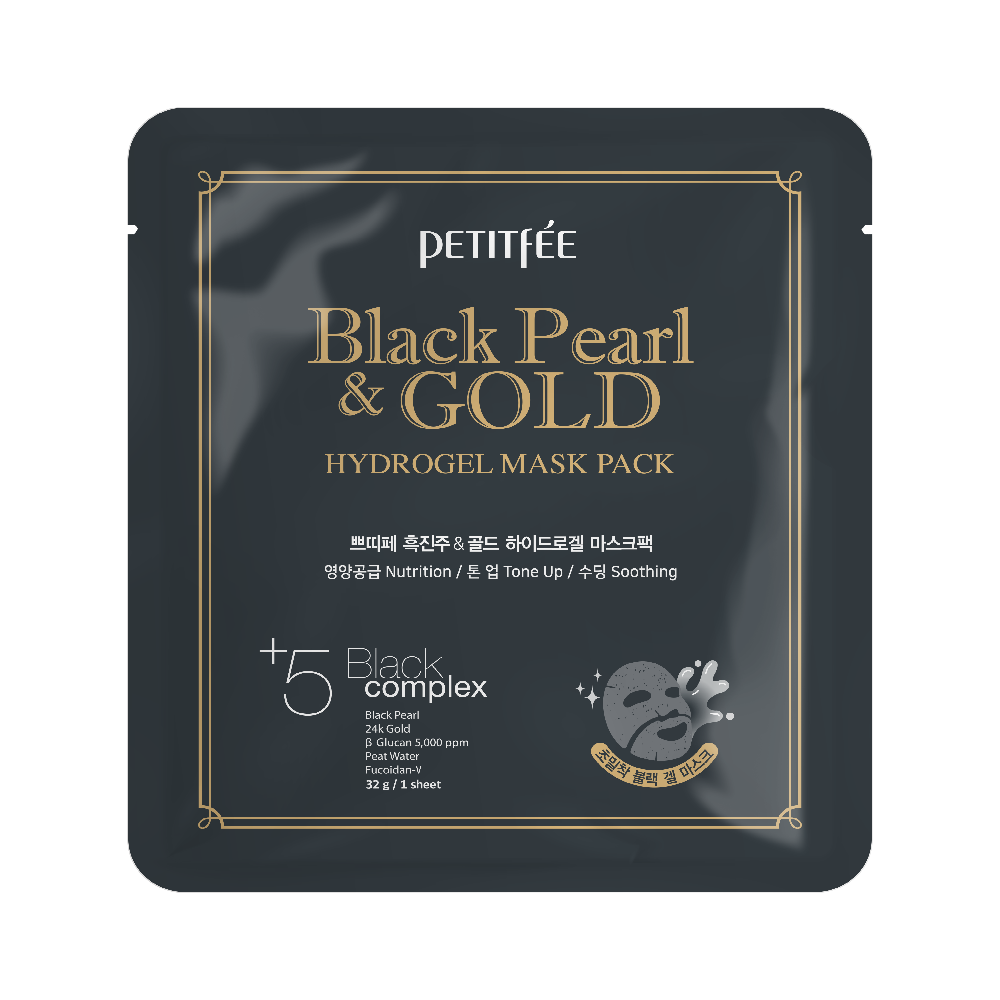 PETITFEE Black Pearl & GOLD Hydrogel Mask Pack