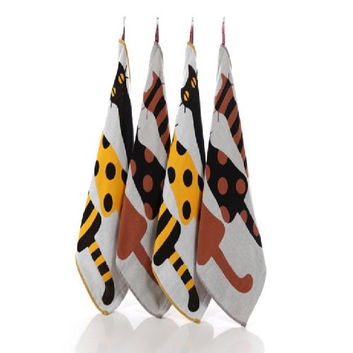 100% Cotton Kitchen Towel – Simili Cat | Kitchen Towel, Hand Towel, Nordic Style Kitchen Towel, Character Towel, Illustrated Kitchen Towel