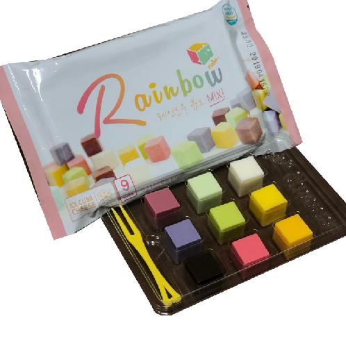9 flavors Rainbow cube Mix | cheese, Rainbow cube, cube cheese