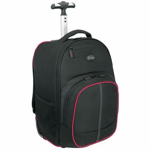Compact Rolling Laptop Backpack Black/Gray Business Bag 16"-TSB750AP