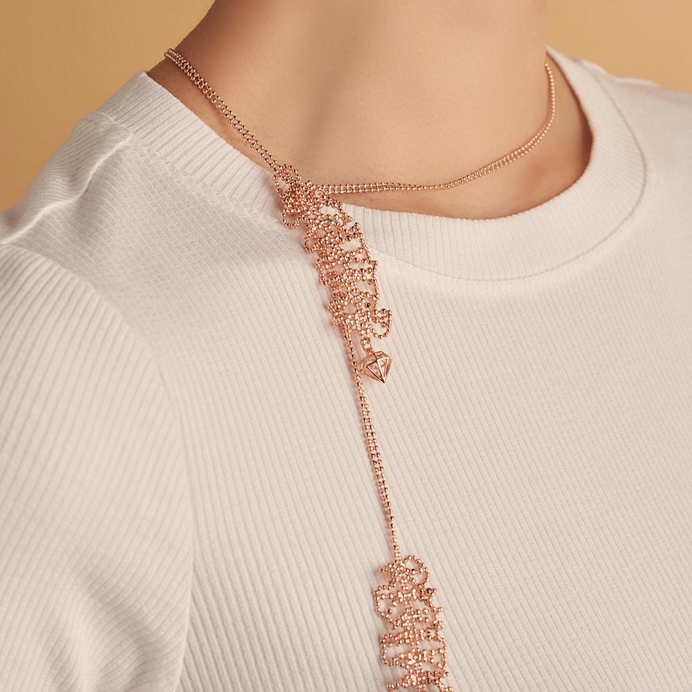Silver embroidery crafted Scarf Necklaces : K17