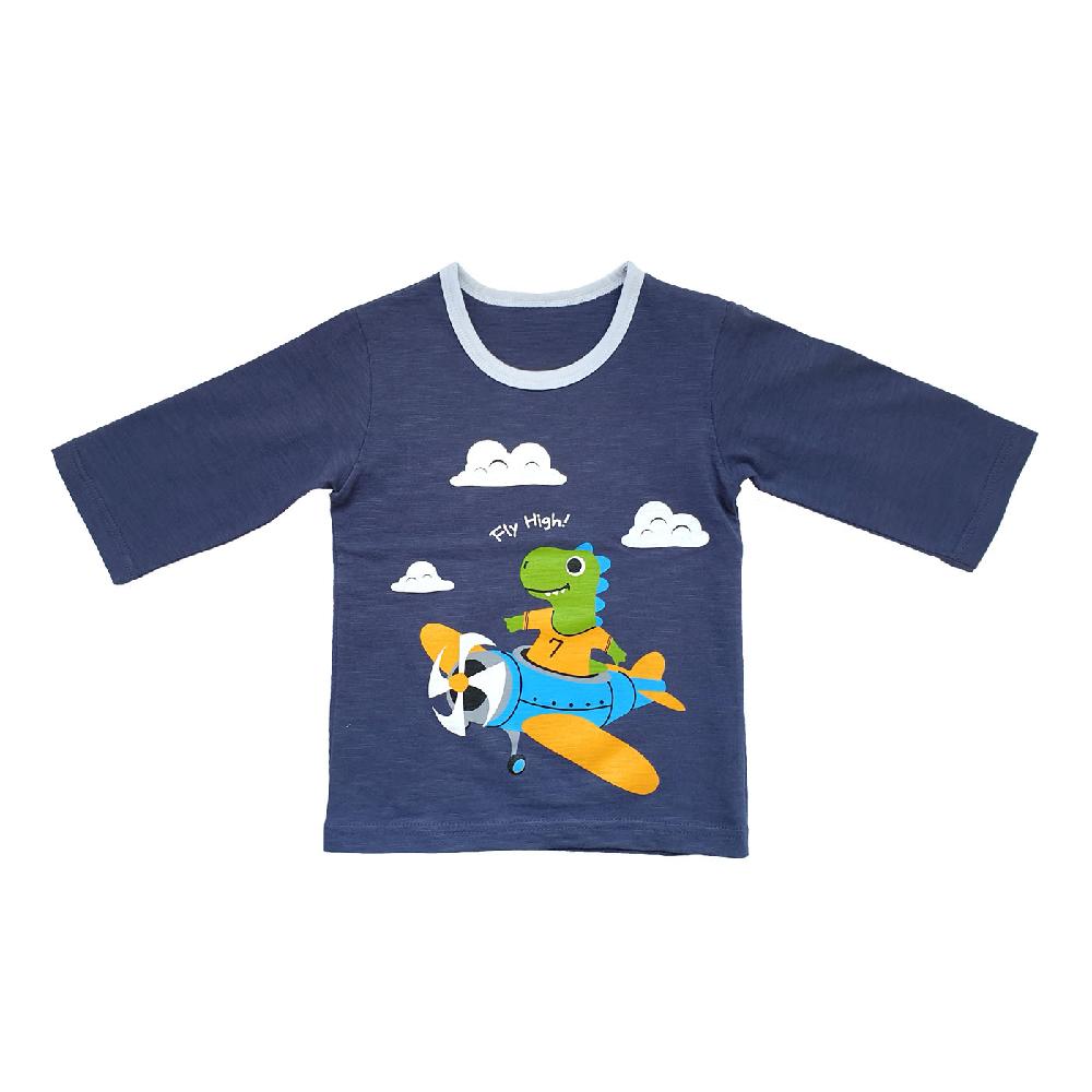Airplane; 21SS kids 3/4 sleeves slab