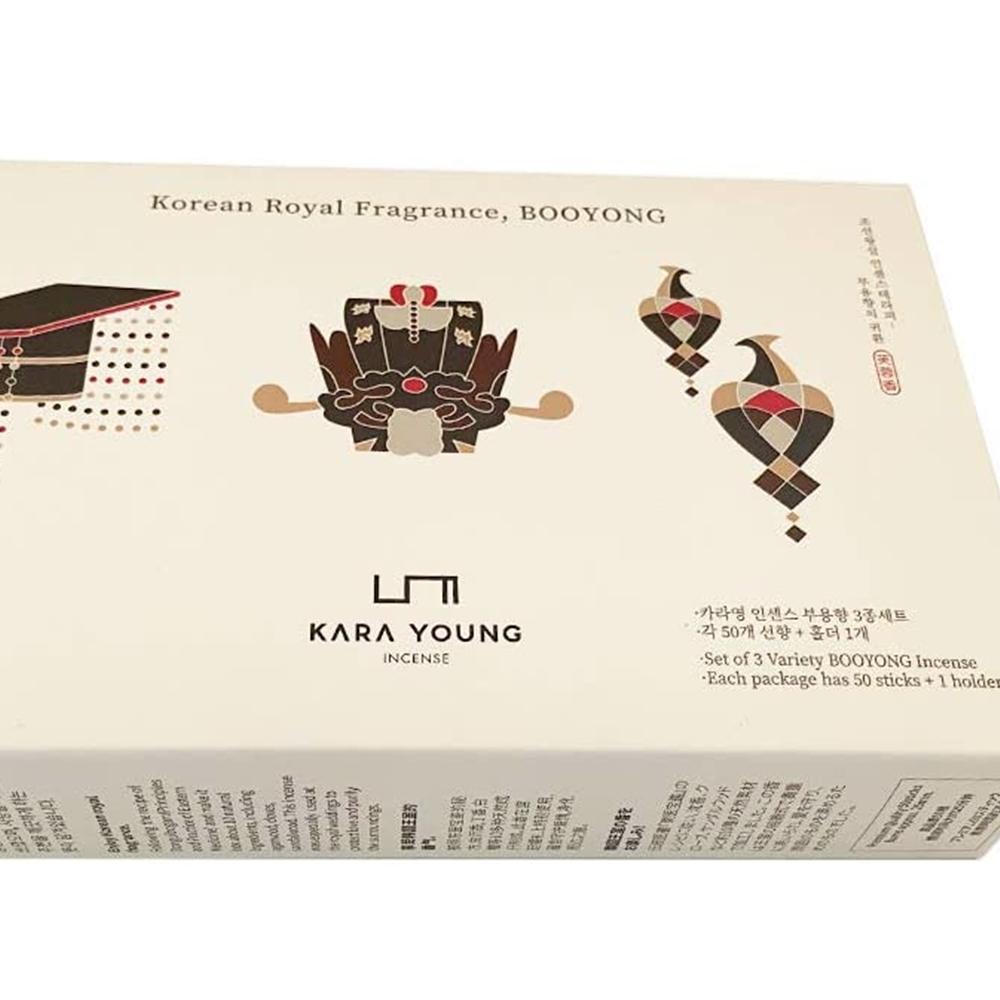 KARAYOUNG Korean Royal Fragrance Incense Sticks Air-Freshener Relaxing 3 Packs (40 Sticks Each)