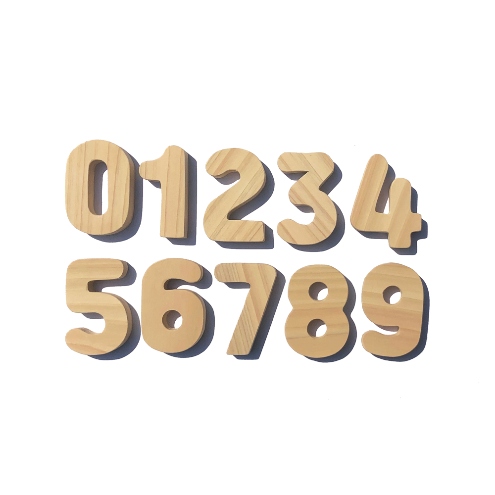 Korean Natural Bath Toy Brand, HINOKI WOODEN BATH TOYS - NUMERS