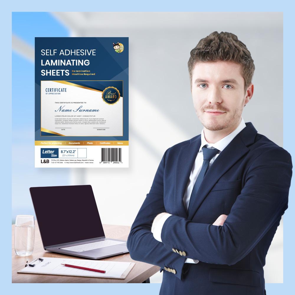 HASHI self laminating 20 sheets (8.5 x 11 Inch)