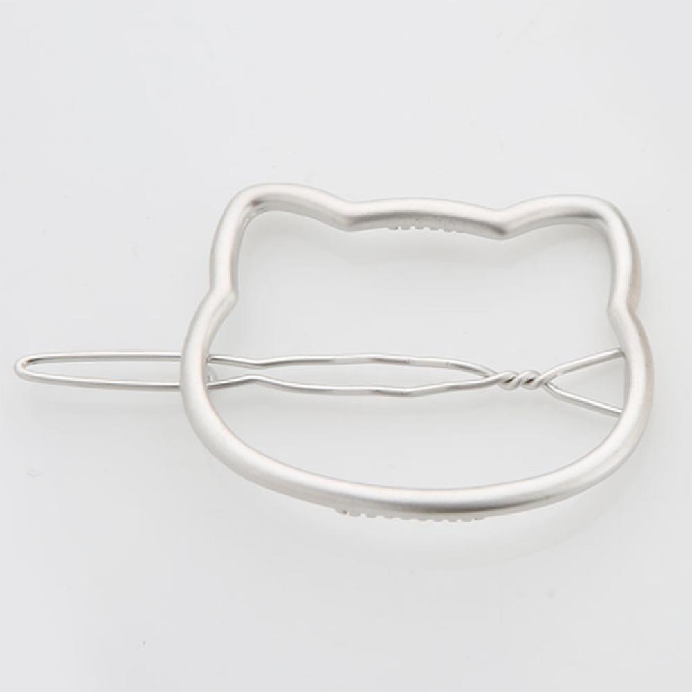 Jinccecil Cat hairpin -Matte Silver