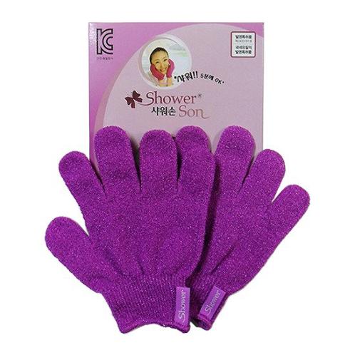 Soft Touching Showerhand Loofah Bath Sponge Gloves (Set of 2) - Various Colors, Scrubber, Body Skin