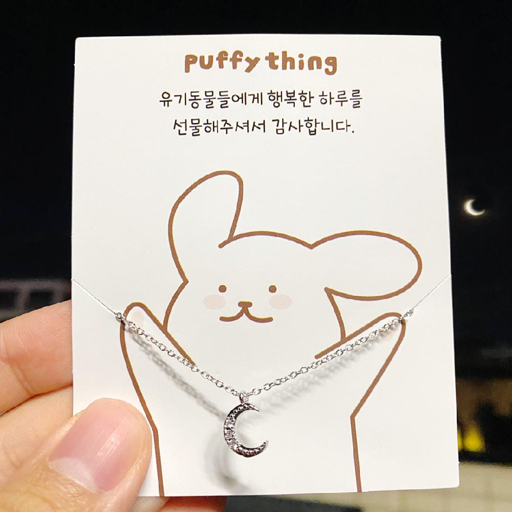 Crescent moon necklace(2 colors)