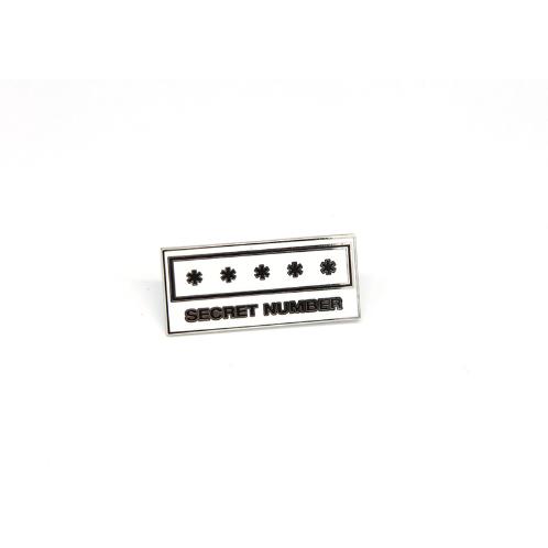 SECRET NUMBER OFFICIAL MD METAL LOGO BADGE