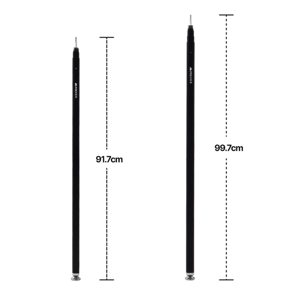 POLVEN adjustable slide tent tarp pole (2100mm / 2800mm)