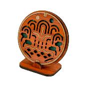Korean Traditional Pattern Wooden Diffuser Holder / Sun, Moon and the Five Peaks