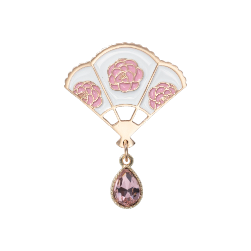 Kimsmi Camelia Fan Brooch