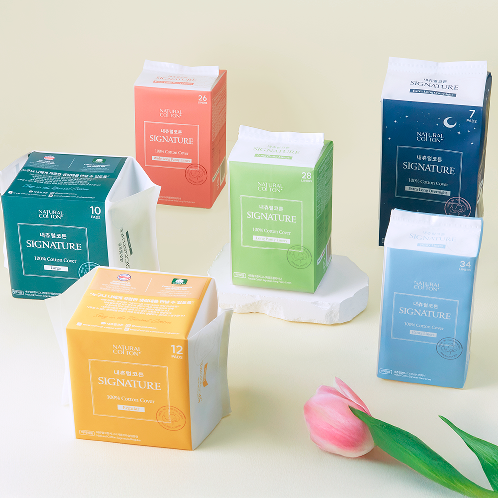 Natural Cotton Signature Cotton Cover Sanitary Pads, Panty Liners