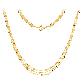 full image GOLD JJR MIRROR FLAT CABLE CHAIN NECKLACE & BRACELET