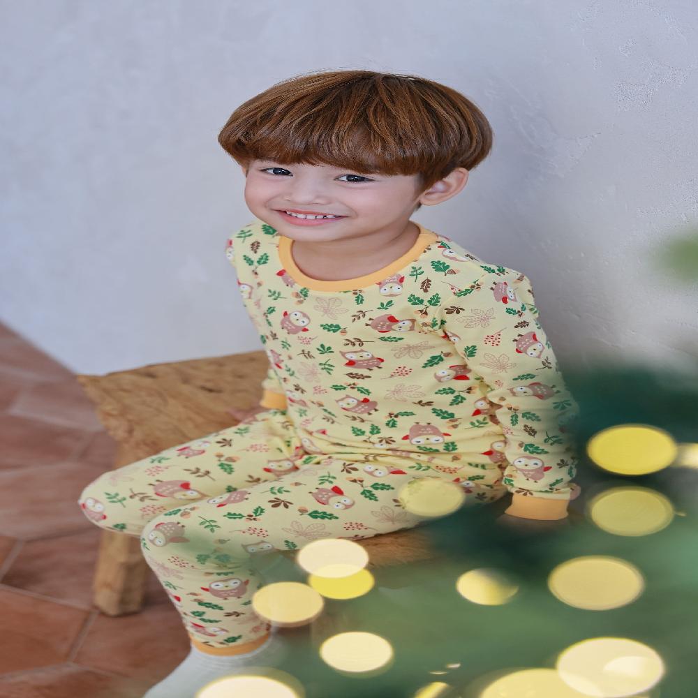 Charming Owl, Cotton set, Yellow